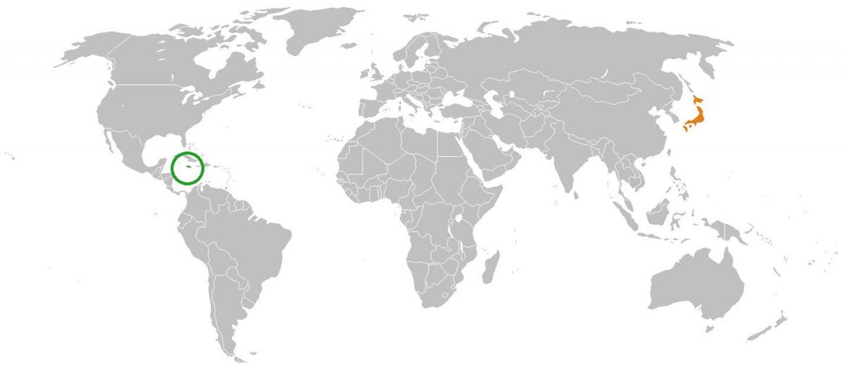 jamaica buruzko munduko mapa