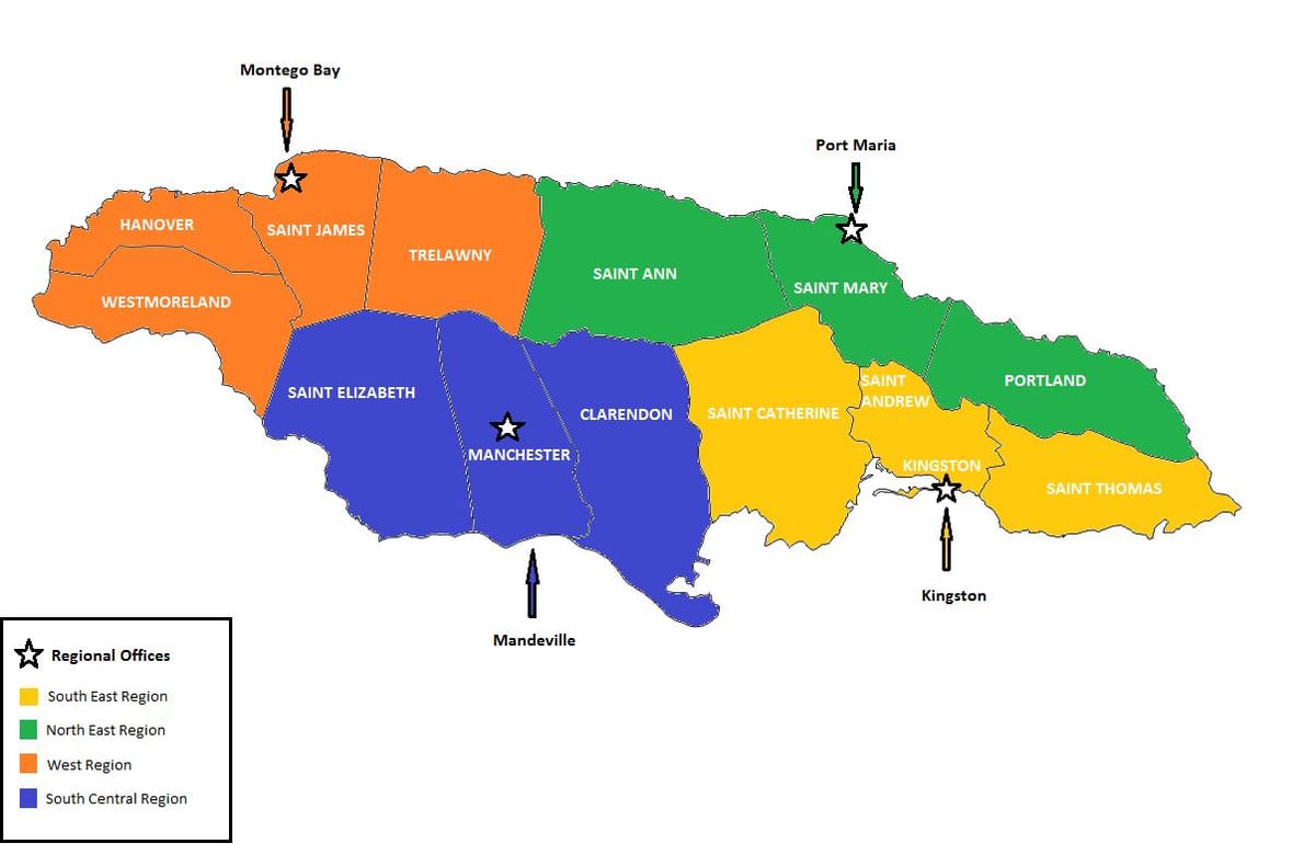 Mapa ekonomikoa jamaica