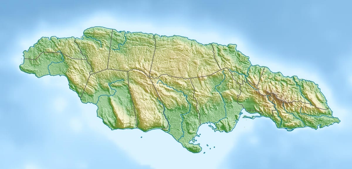 Mapa erliebe jamaica