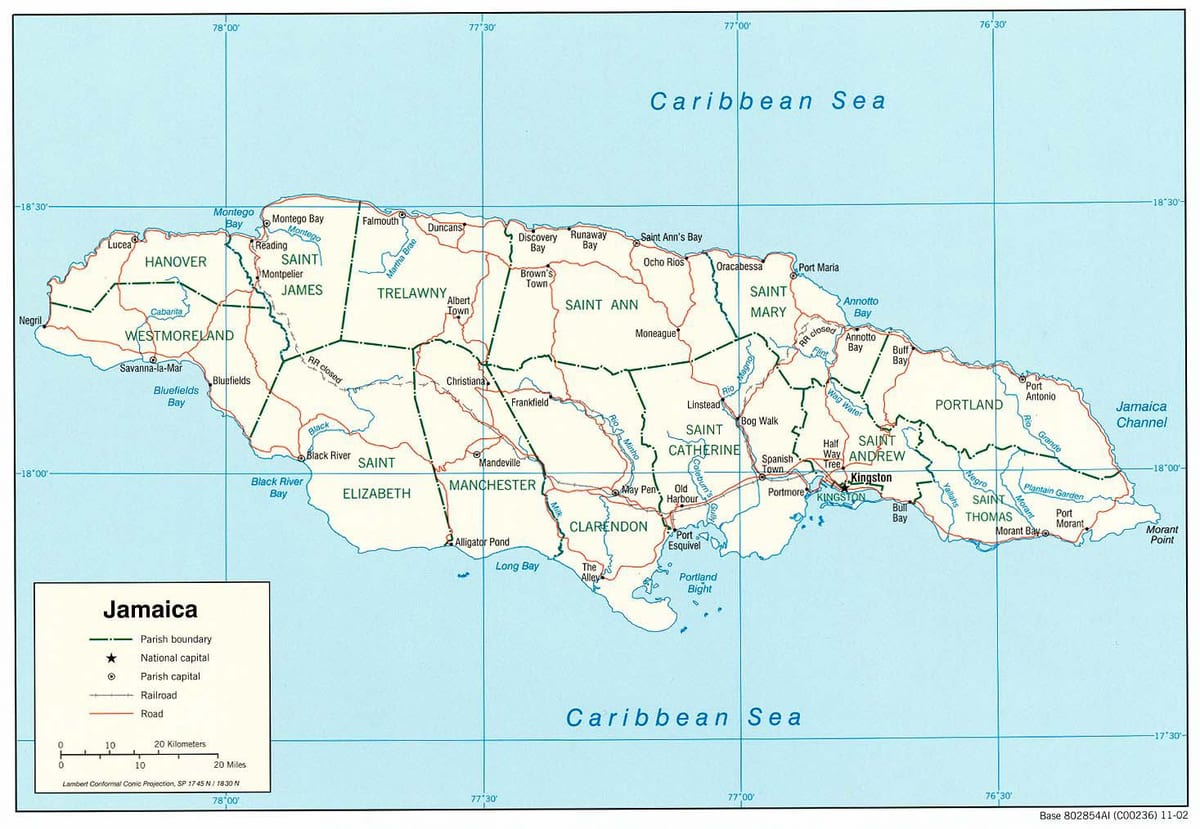 jamaica autopista 2000 mapa