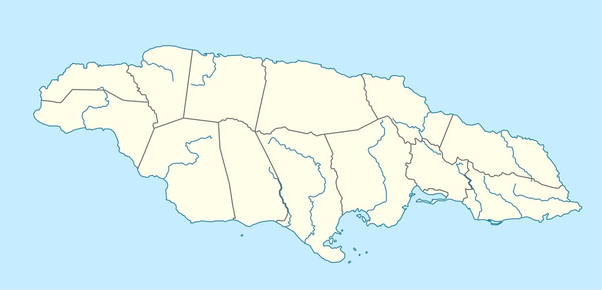 jamaikako mapa erakutsiz ibaiak