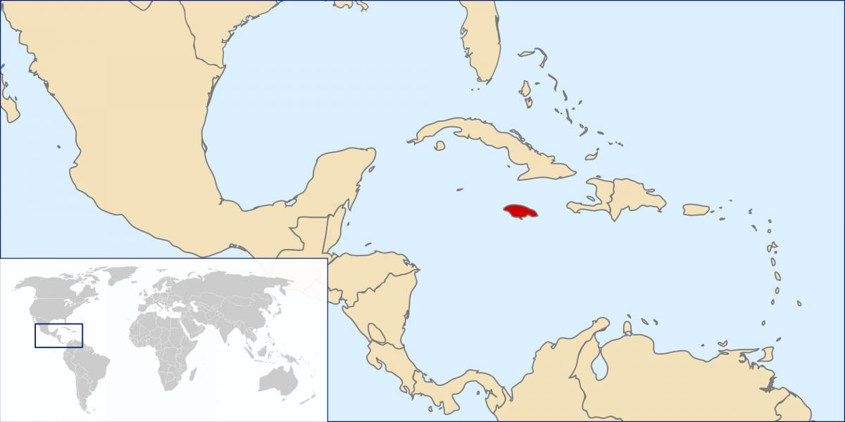 jamaikako mapa munduarekin
