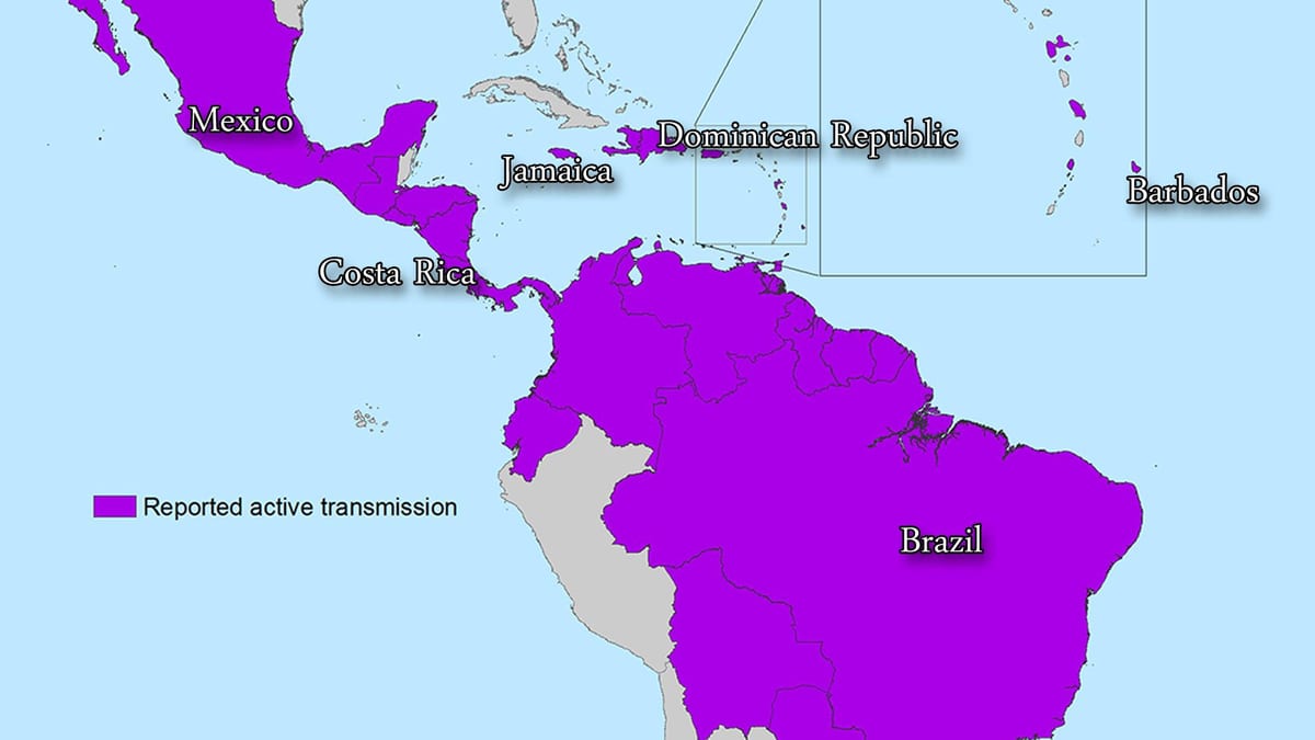 Jamaikako mapa zika