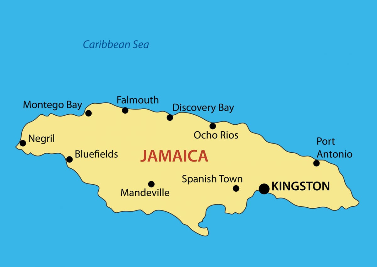 Jamaikako mapa hiri