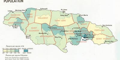 Biztanleria jamaikako mapa