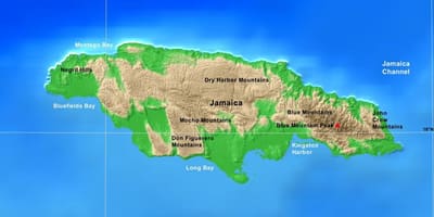 Jamaikako mapa mendiak 