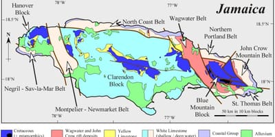 Mapa geologiko jamaica