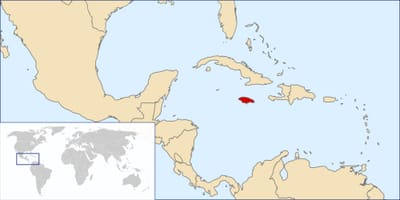 Jamaica herrialde munduko mapa