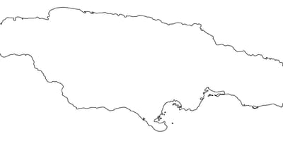 Mapa sketch jamaica