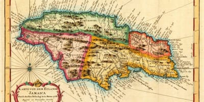 Mapa vintage jamaica